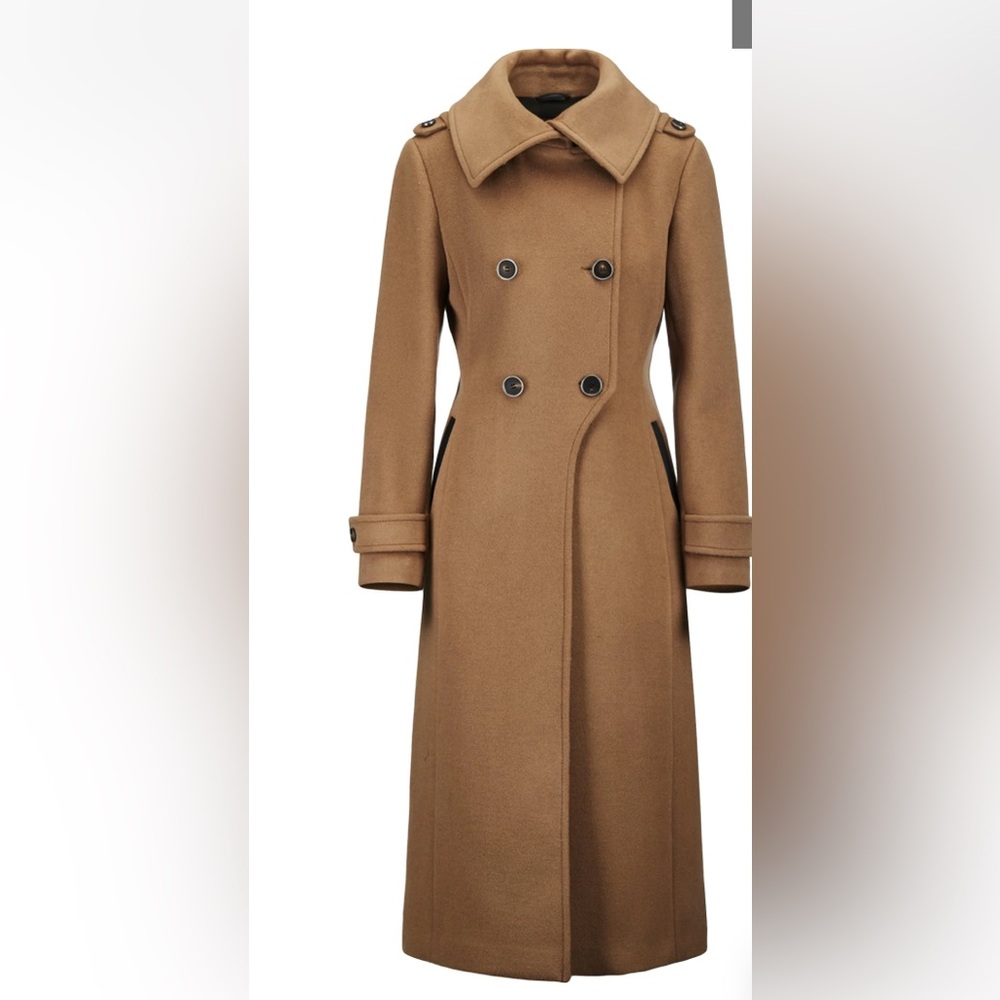 Mackage Camel Brown Double-Breasted Wool Pea Coat (Almost New)